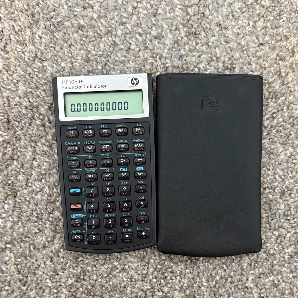 HP 10bII+ Financial Calculator - Black and Silver
